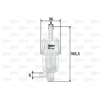Filtre à carburant VALEO 587523