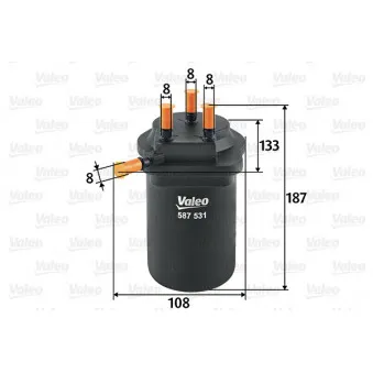 Filtre à carburant VALEO 587531