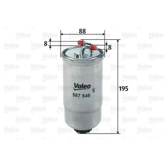 Filtre à carburant VALEO 587546