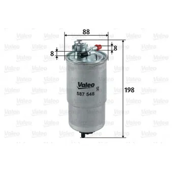 Filtre à carburant VALEO 587548