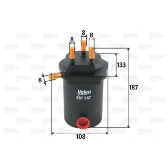 Filtre à carburant VALEO 587557