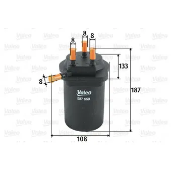 Filtre à carburant VALEO 587559
