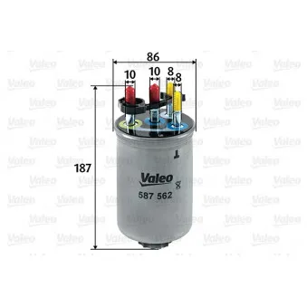 Filtre à carburant VALEO 587562