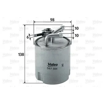 Filtre à carburant VALEO 587564