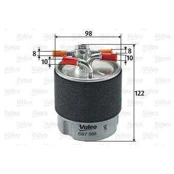 Filtre à carburant VALEO 587566