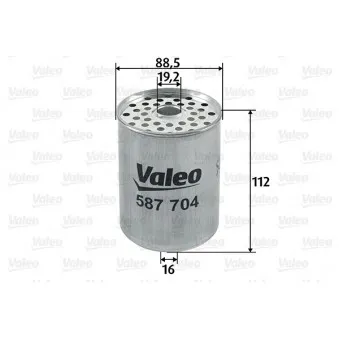 Filtre à carburant VALEO 587704