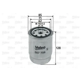 Filtre à carburant VALEO 587706