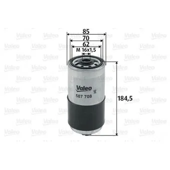 Filtre à carburant VALEO 587708