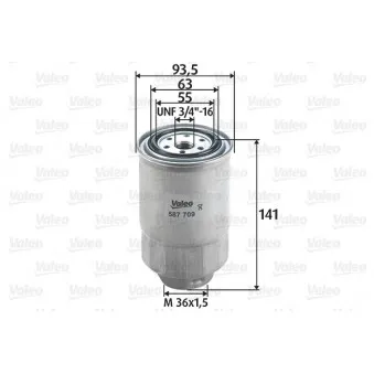 Filtre à carburant VALEO 587709