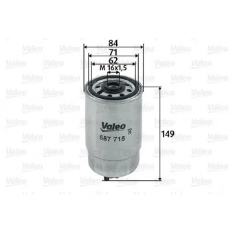 Filtre à carburant VALEO 587715