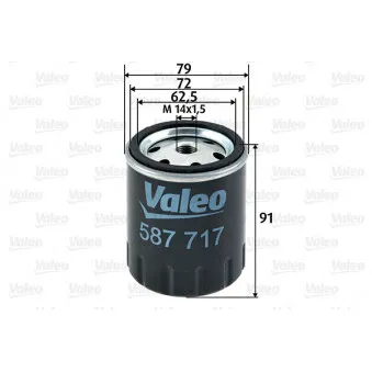 Filtre à carburant VALEO 587717