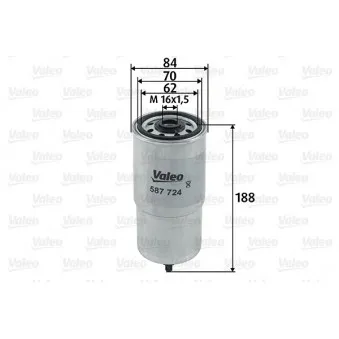 Filtre à carburant VALEO 587724