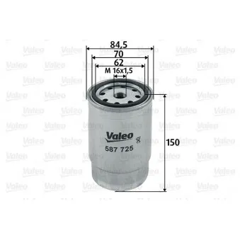 Filtre à carburant VALEO 587725