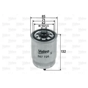 Filtre à carburant VALEO 587726