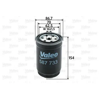 Filtre à carburant VALEO 587733