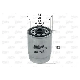 Filtre à carburant VALEO 587738