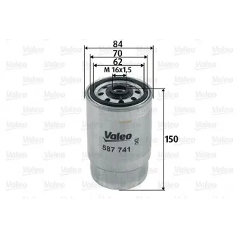 Filtre à carburant VALEO 587741