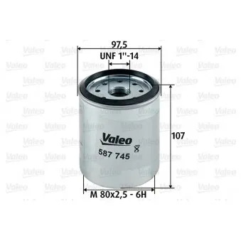 Filtre à carburant VALEO 587745