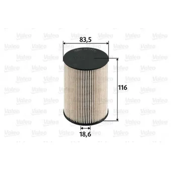 Filtre à carburant VALEO 587919