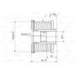 Poulie roue libre, alternateur VALEO 588027 - Visuel 2