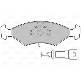 Jeu de 4 plaquettes de frein avant VALEO 598042