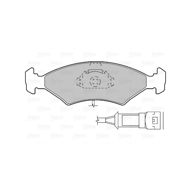 Jeu de 4 plaquettes de frein avant VALEO 598042