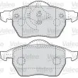 Jeu de 4 plaquettes de frein avant VALEO 598049 - Visuel 1