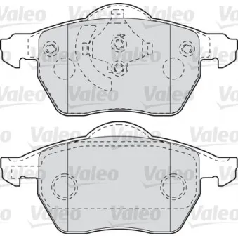 Jeu de 4 plaquettes de frein avant VALEO 598049