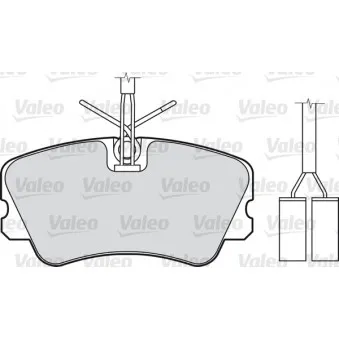 Jeu de 4 plaquettes de frein avant VALEO 598289