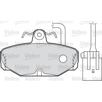 Jeu de 4 plaquettes de frein arrière VALEO 598312