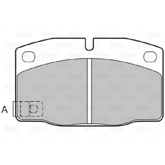 Jeu de 4 plaquettes de frein avant VALEO 598333