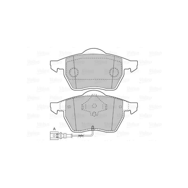 Jeu de 4 plaquettes de frein avant VALEO 598355