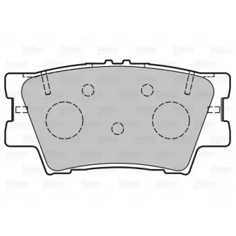 Jeu de 4 plaquettes de frein arrière VALEO 601366