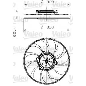 Ventilateur, refroidissement du moteur VALEO 696003