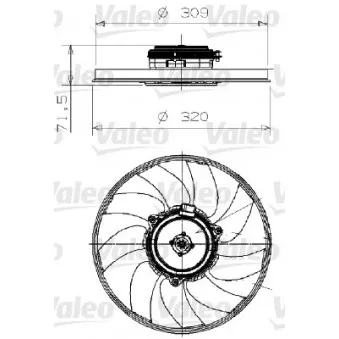 Ventilateur, refroidissement du moteur VALEO 696027
