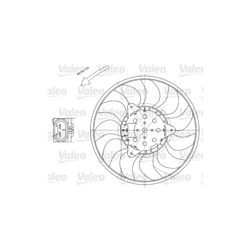 Ventilateur, refroidissement du moteur VALEO 696029