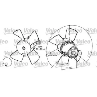 Ventilateur, refroidissement du moteur VALEO 696035