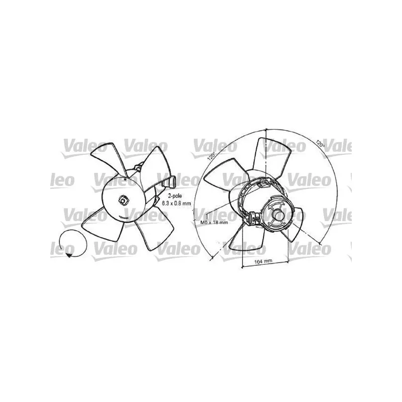 Ventilateur, refroidissement du moteur VALEO 696035
