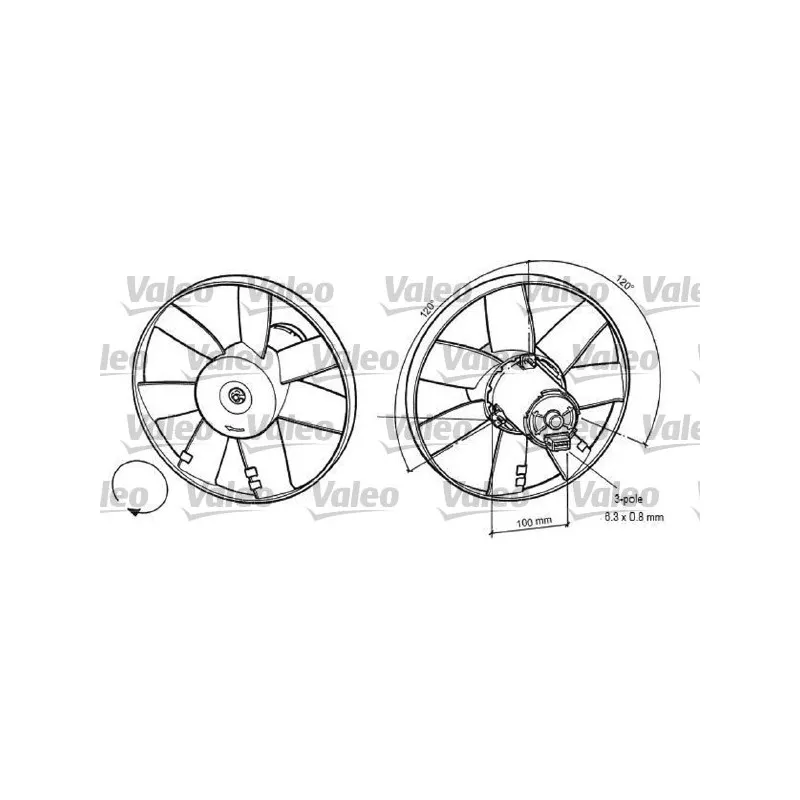 Ventilateur, refroidissement du moteur VALEO 696041