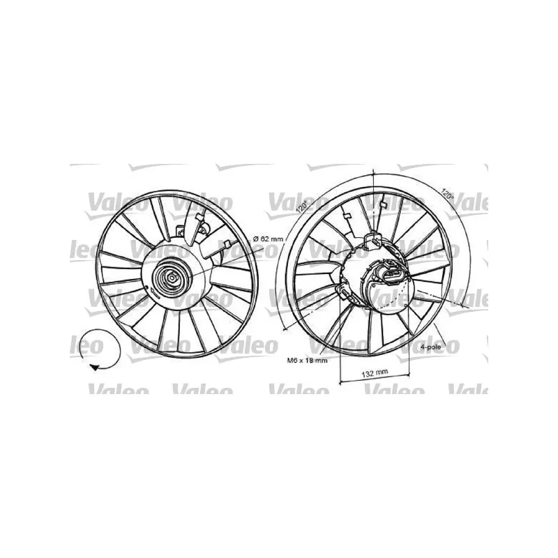 Ventilateur, refroidissement du moteur VALEO 696057