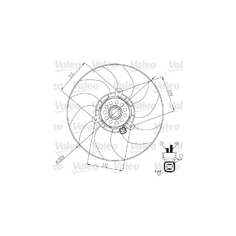 Ventilateur, refroidissement du moteur VALEO 696189