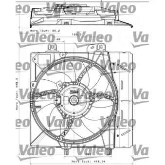Ventilateur, refroidissement du moteur VALEO 696393