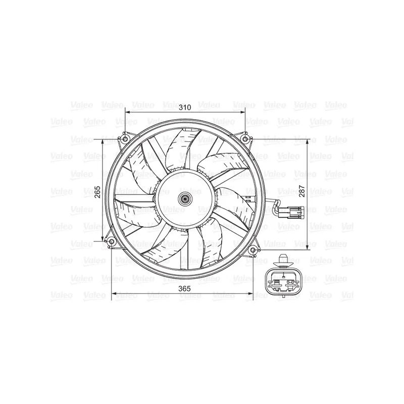 Ventilateur, refroidissement du moteur VALEO 696850