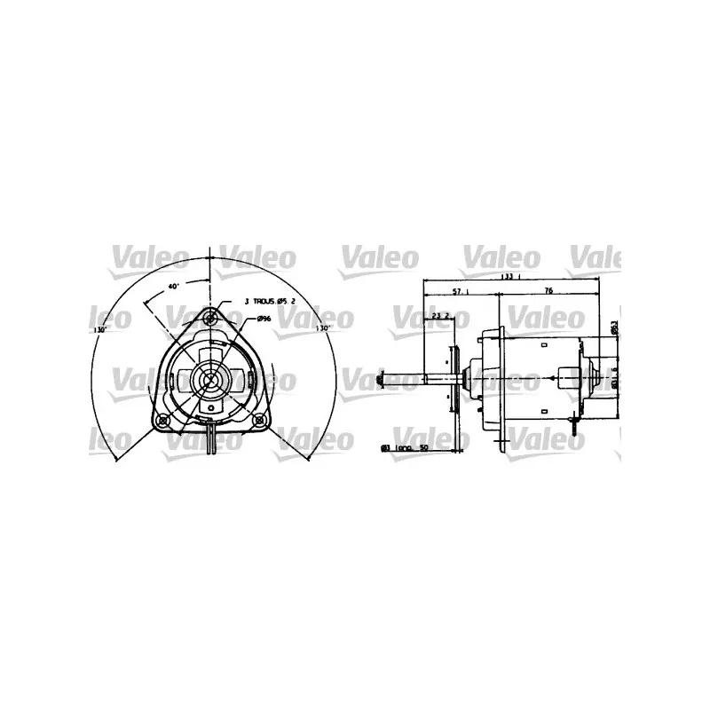 Moteur électrique, ventilateur pour radiateurs VALEO 698004