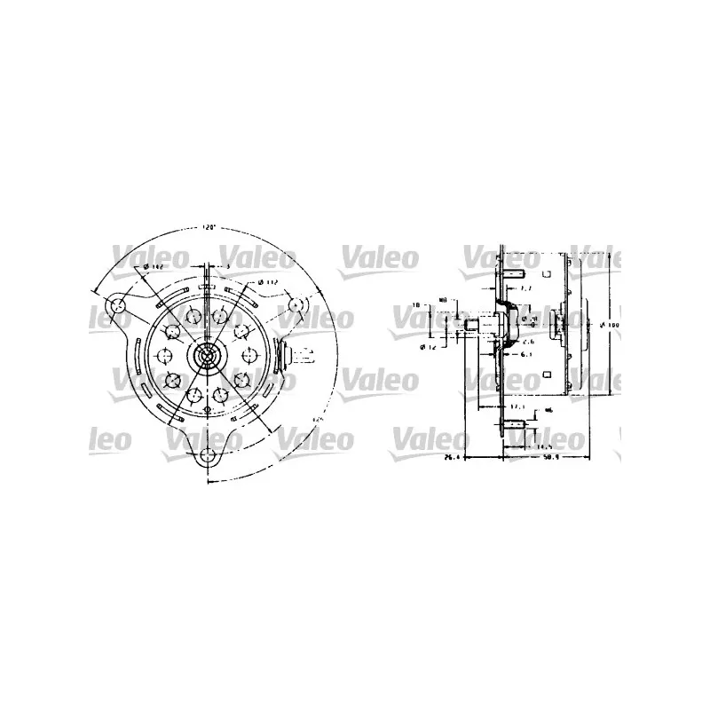 Moteur électrique, ventilateur pour radiateurs VALEO 698007