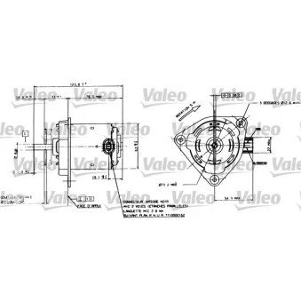 Moteur électrique, ventilateur pour radiateurs VALEO 698084