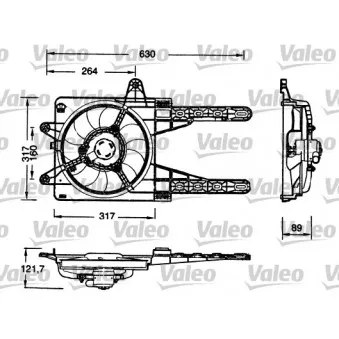 Ventilateur, refroidissement du moteur VALEO 698178