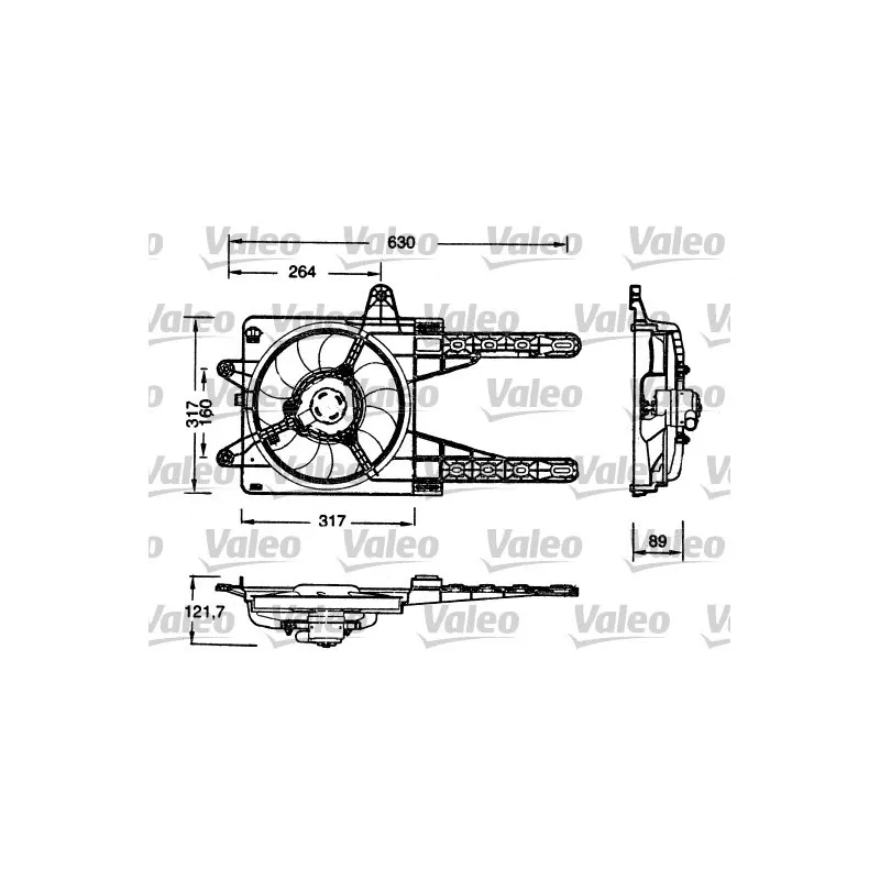 Ventilateur, refroidissement du moteur VALEO 698178