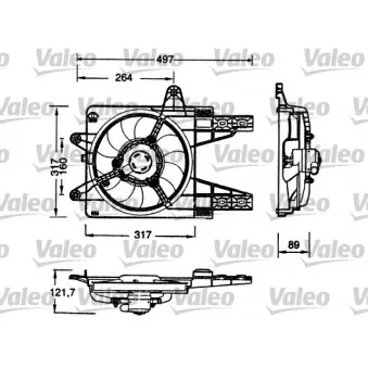 Ventilateur, refroidissement du moteur VALEO 698179
