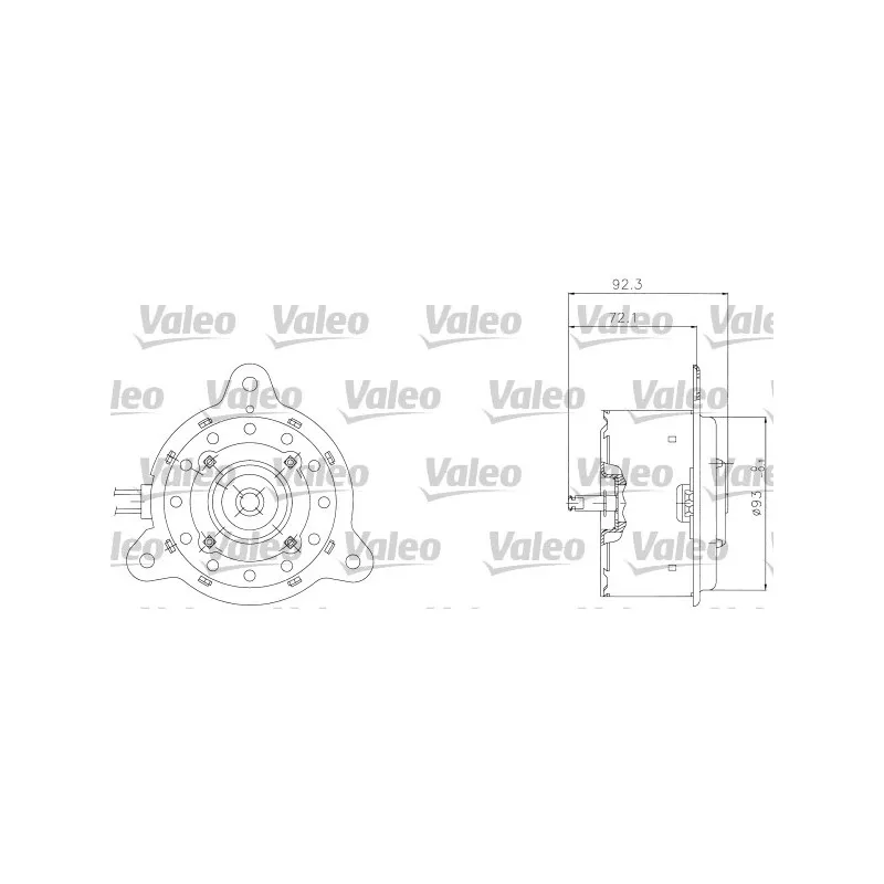 Moteur électrique, ventilateur pour radiateurs VALEO 698301